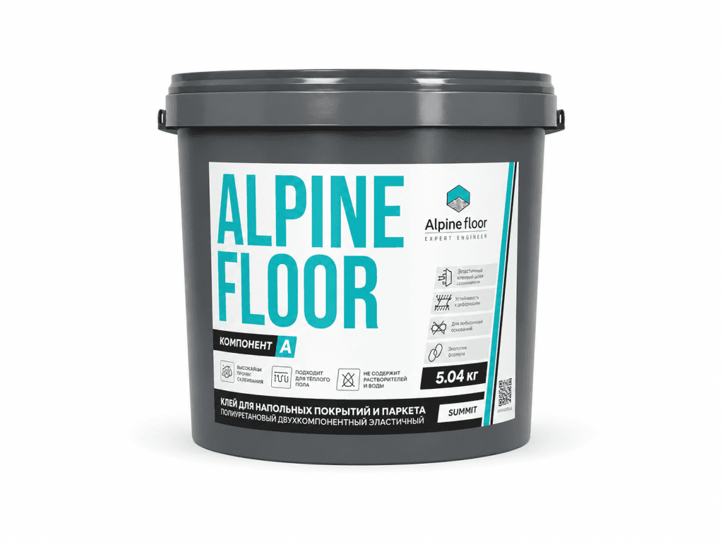 Клей Двухкомпонентный полиуретановый клей Alpine Floor Профи Фикс 2К 5,04 кг Компонент A